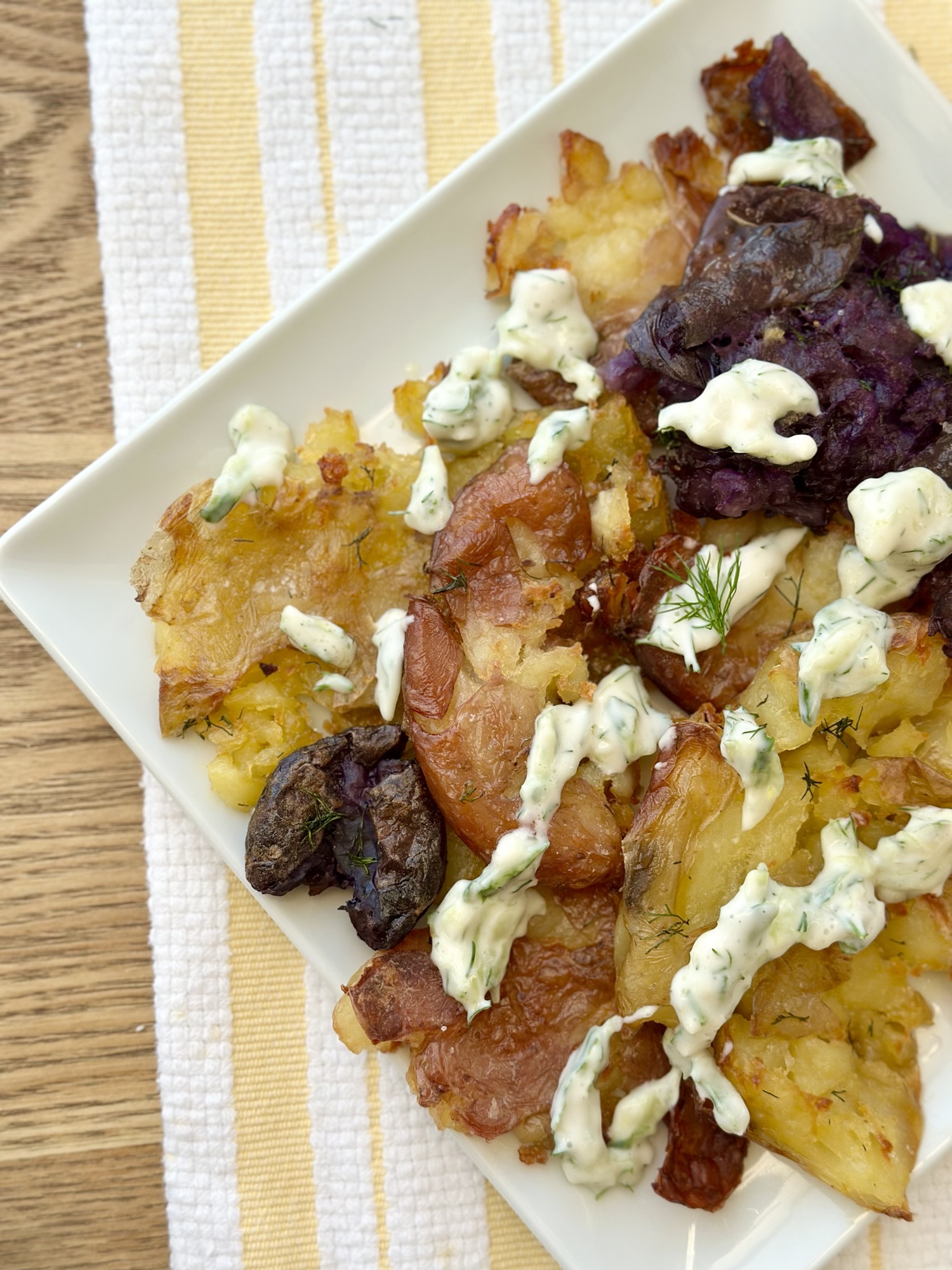 Crispy Smashed Potatoes with Tzatziki (and a Potato Salad Twist You’ll Love)