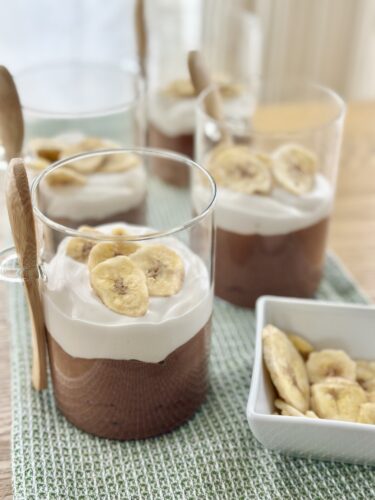 Banana Coffee Chocolate Chia Pudding