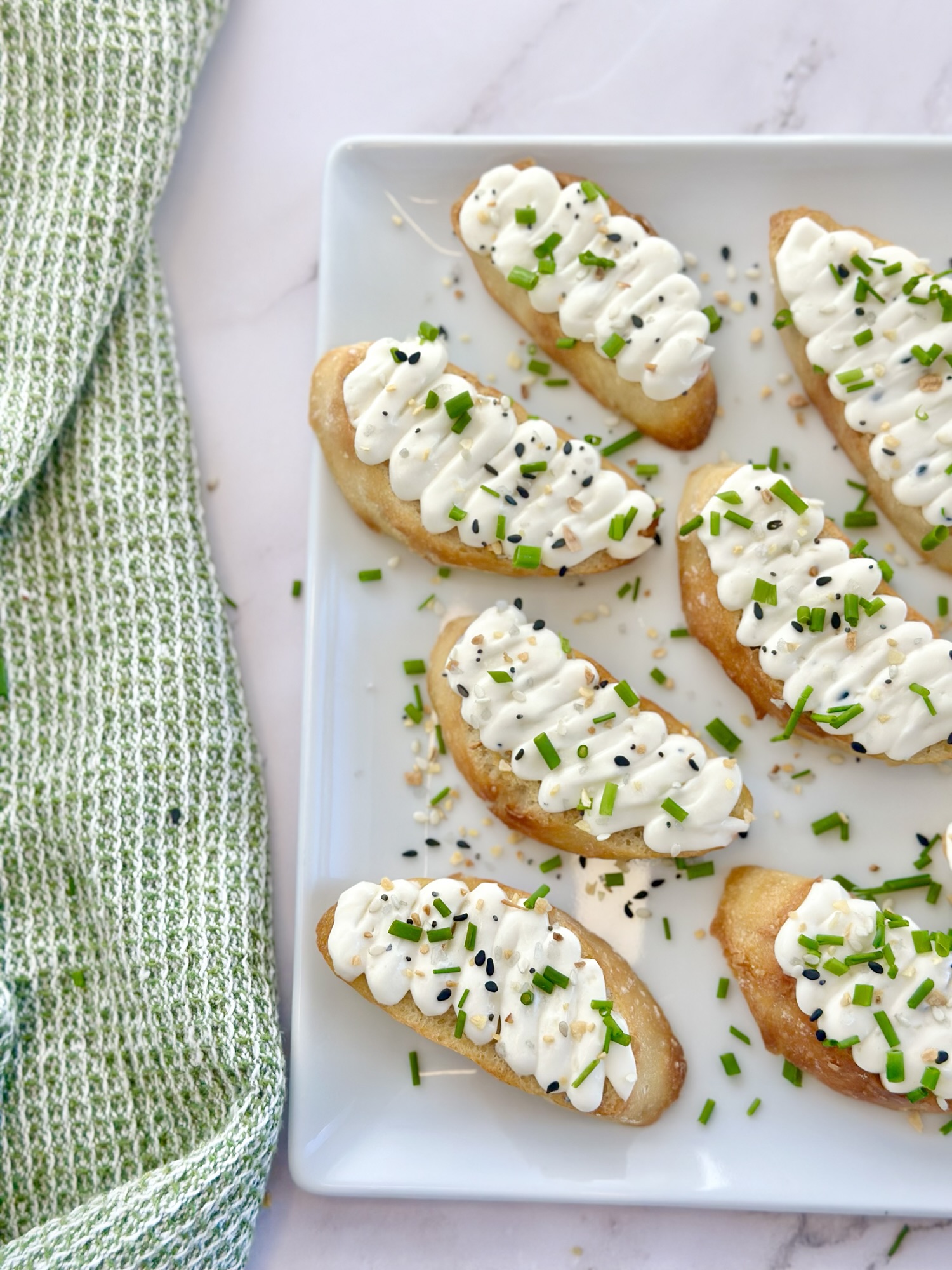Everything Bagel Crostinis : The Easiest Appetizer You Will Ever Make