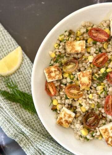 Grilled Halloumi Couscous Salad