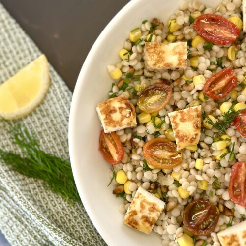 Grilled Halloumi Couscous Salad